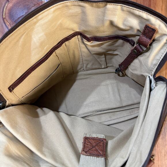 Duluth Leather Tote Bag Lifetime Crossbody Brown Purse Handbag QQ14 - Picture 8 of 8